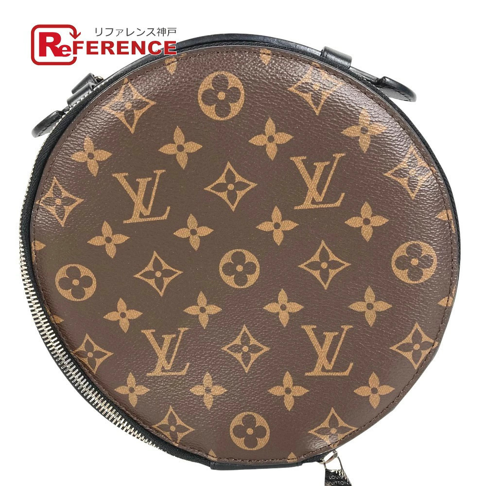 Louis Vuitton Monogram Audio Case Bag Round Handbag Canvas Brown